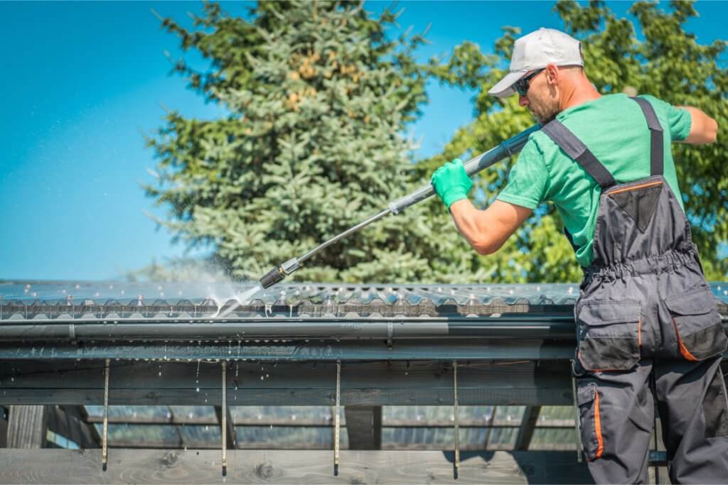 Roof and gutter cleaning