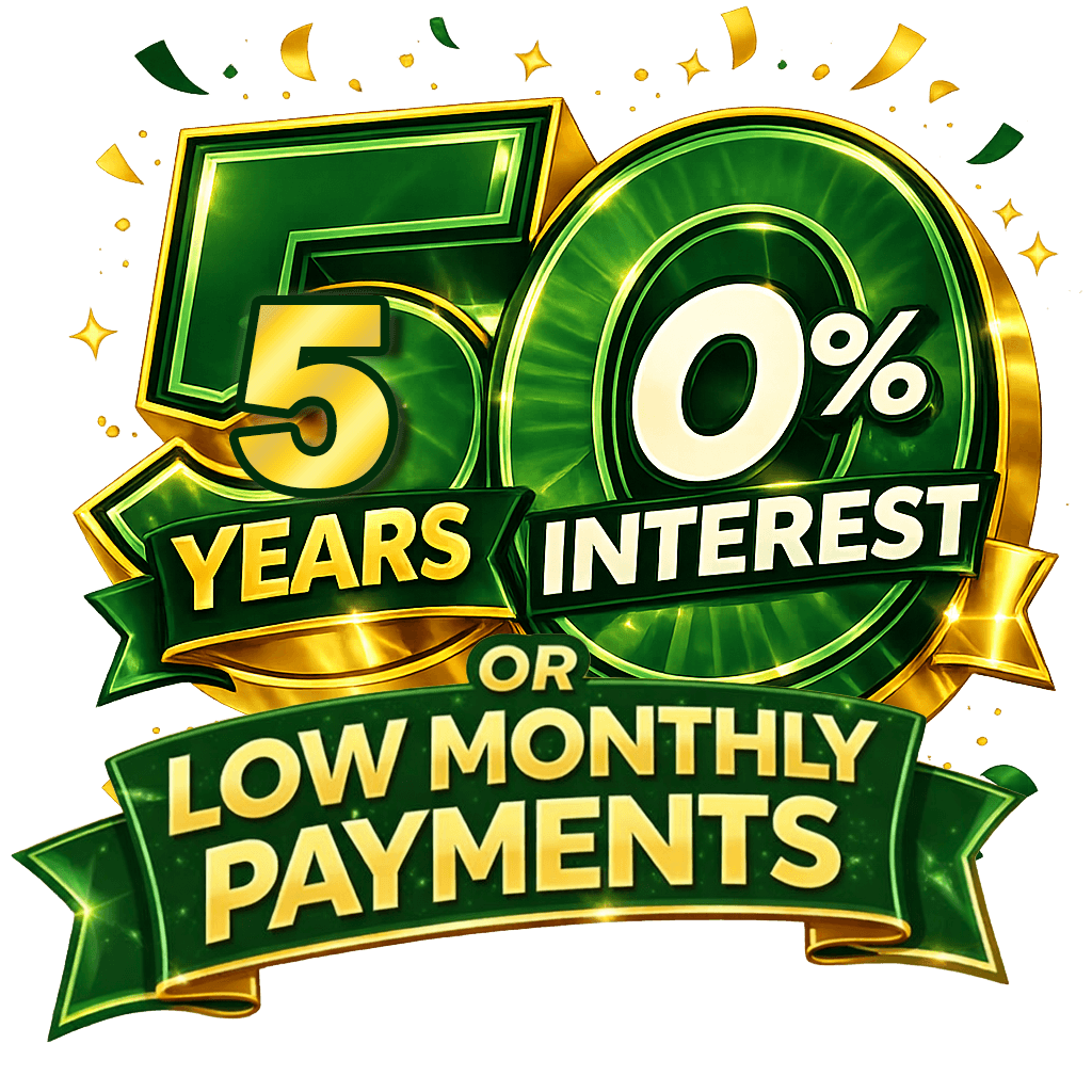 5 yrs 0 interest or low payment